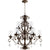 Spanish Chandelier with clear glass shades and curved arms, exuding traditional elegance and updated appeal. Add a touch of class to your space.