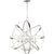 A futuristic sphere chandelier with strategically placed metal rings and candelabra lights. Illuminate any space with this modern Quorum International Sphere Chandelier.