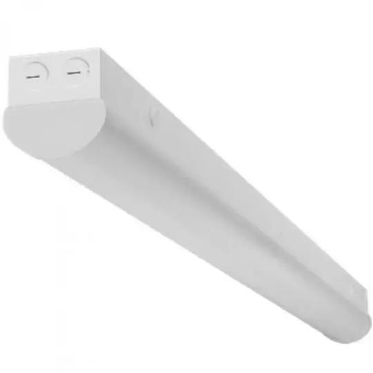 Strip LED Light Fixture: A versatile, energy-efficient linear lighting solution with two switches. Delivers consistent, high-quality light distribution and minimal energy usage. Can be surface, suspension, or t-grid mounted. 3900 to 6500 lumens of CCT selectable white light. Quick and easy installation.