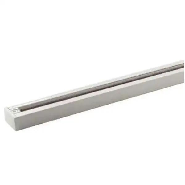 Track Light Rail by ELCO Lighting: A white rectangular object with a metal bar, providing versatility for every lighting need. Low-profile design with die-cast aluminum construction, fully polarized and grounded for safe operation.