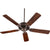 A traditional ceiling fan with wooden blades, perfect for complementing wooden items in your rooms. The rounded-edged blades are held close to the simple stylistic structure of this Quorum International fan.