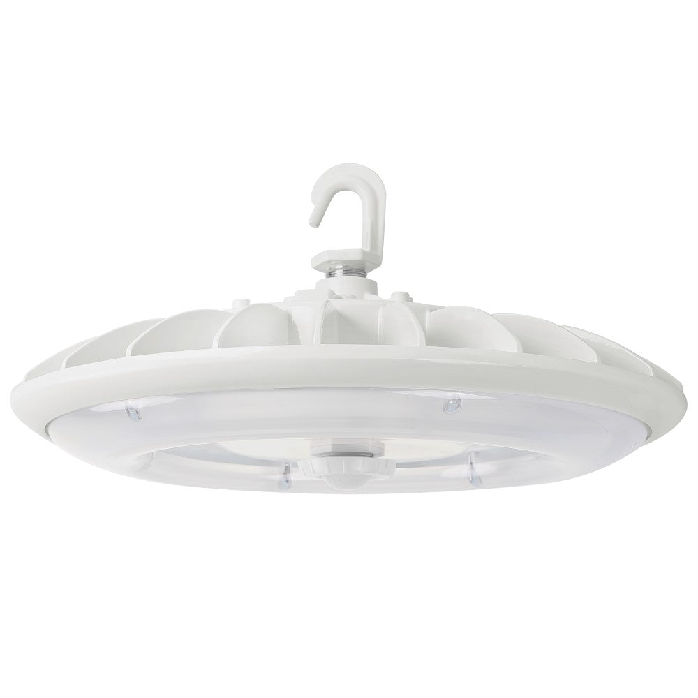 UFO High Bay, 140 Watt, 19100 Lumens, 70+ CRI, 0-10V Dimmable, IP65 Rated, Polycarbonate Optical Lens with Heat Resistance, 120-277V