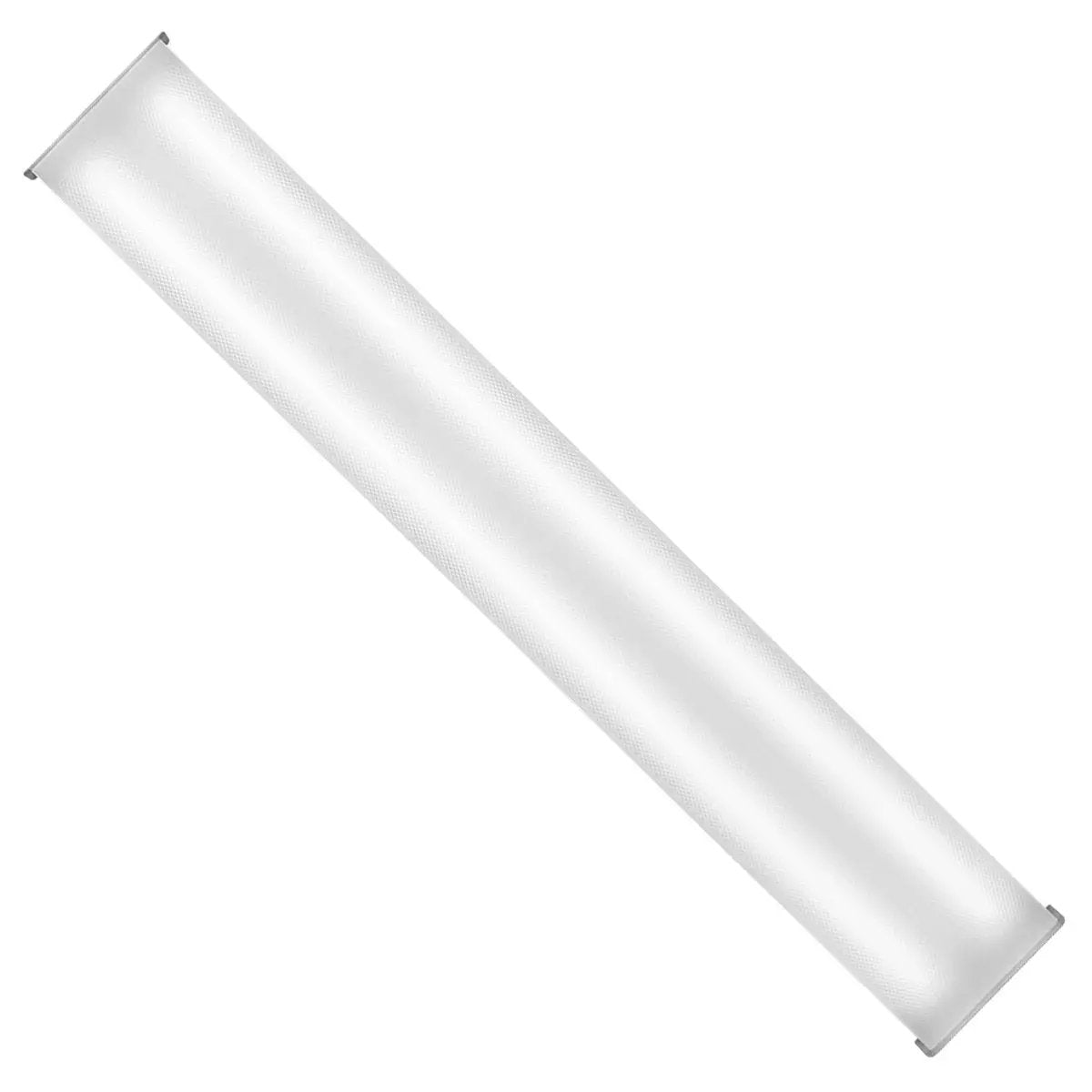 A white rectangular wrap lighting fixture with a silver rim, suitable for general indoor use. Provides 2992 lumens of light output.