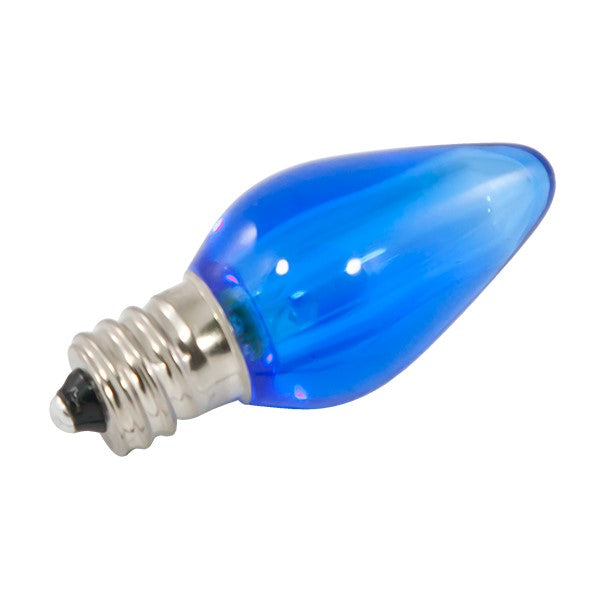 C7 LED Bulb, 0.8 Watt, Dimmable, Candelabra E12 Base, Transparent Plastic Lens, 120V, 25 Pack-by-American Lighting