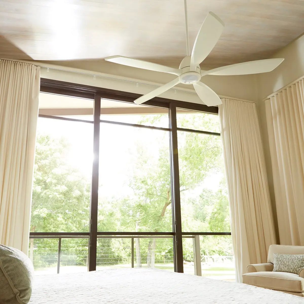 Contemporary Ceiling Fan with Light-by-Quorum International