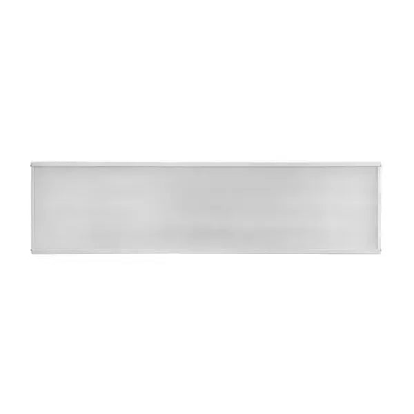 Horizontal view of CoreBay Series 4-foot LED linear high bay showing optical lens designed for aisle and warehouse illumination