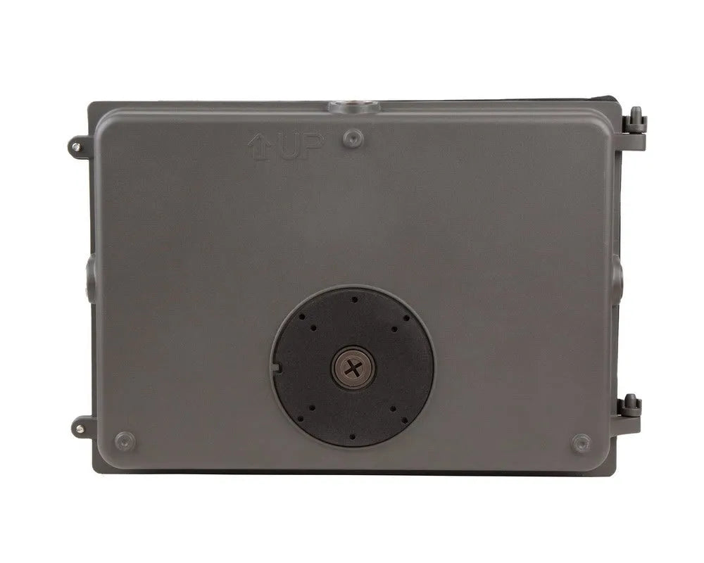 DarkShield Series LED full cutoff wall pack back view showing mounting plate and electrical access area for wall installation