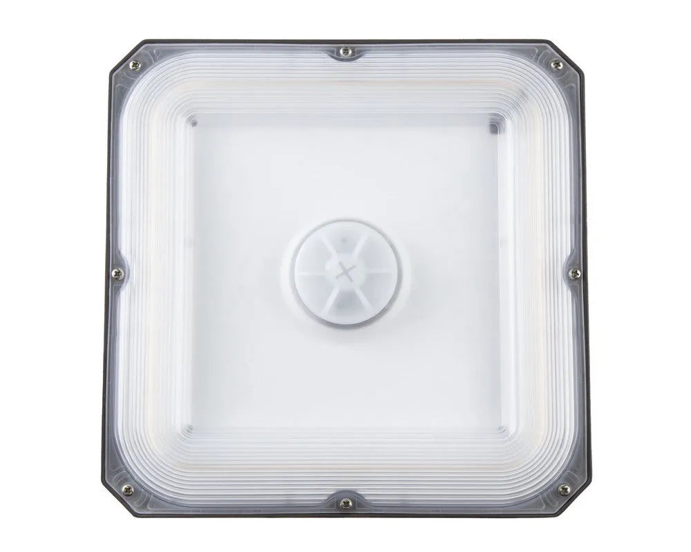 LED Canopy Light — Emergency Backup — Selectable 40–75W — 120–277V — Selectable CCT