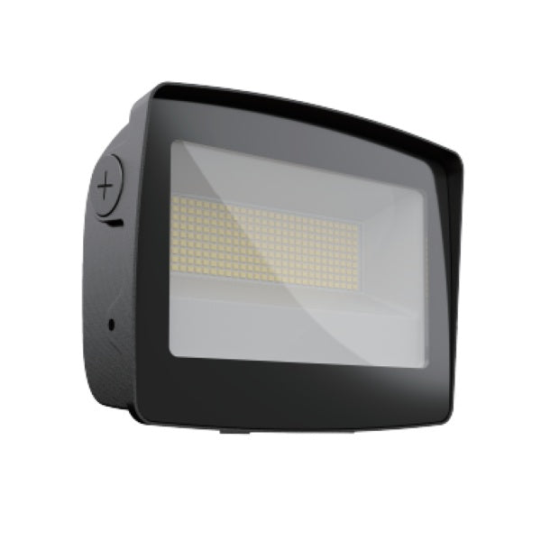 LED Flood Light — Slip Fitter — Selectable 75–120W — 120–277V — Selectable CCT