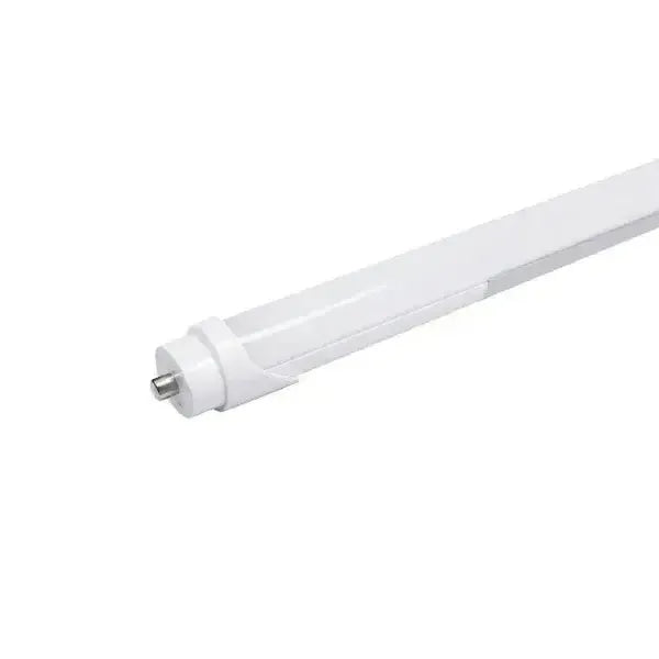 Close-up of Linear5 Series 8 foot T8 LED tube FA8 single pin base designed for high bay and industrial fluorescent replacement fixtures