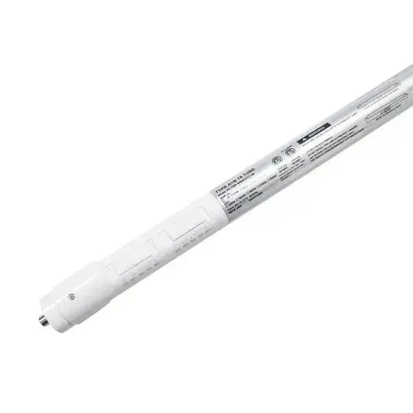 Linear5 Series 8 foot T8 LED tube with FA8 base showing selectable wattage and CCT slide switches for high output linear retrofit installations