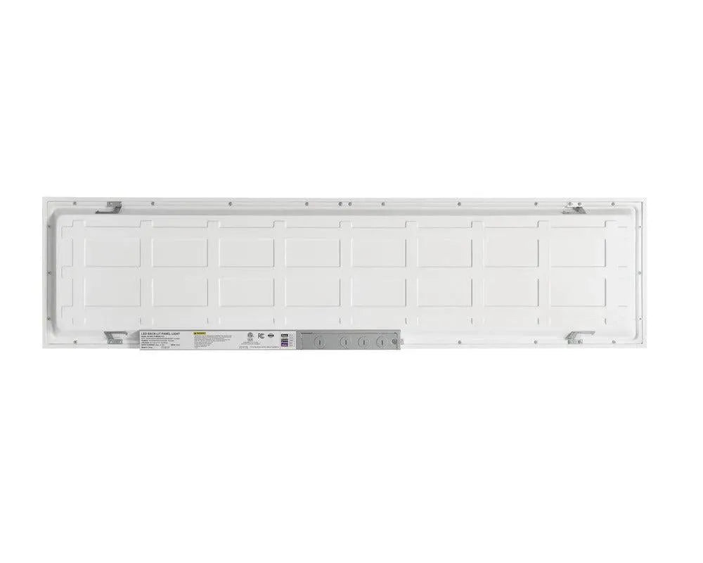 SkyLine Series 1x4 LED flat panel rear assembly showing integrated driver and electrical enclosure