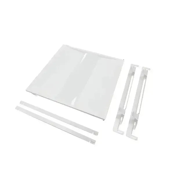 SnapFit Series 2x2 LED troffer retrofit kit with mounting hardware showing retrofit assembly designed for recessed commercial ceiling fixture upgrades