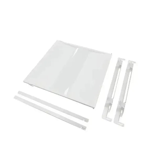 SnapFit Series 2x2 LED troffer retrofit kit with mounting hardware showing retrofit assembly designed for recessed commercial ceiling fixture upgrades