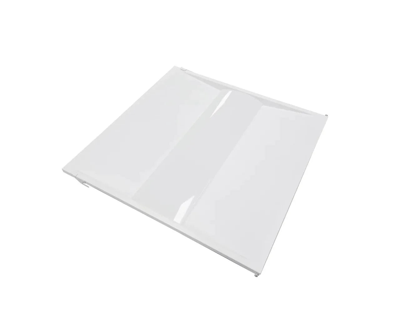 SnapFit Series 2x2 LED troffer retrofit kit without mounting hardware showing completed LED retrofit assembly for commercial ceiling applications