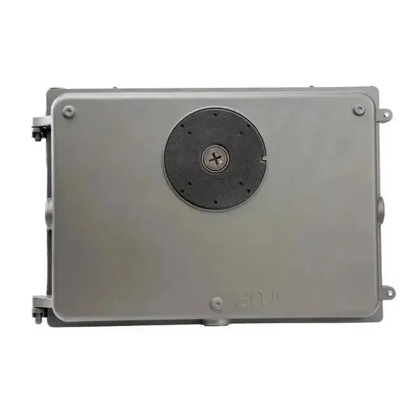 WallGuard Series LED traditional wall pack back view showing mounting plate wiring access and driver compartment