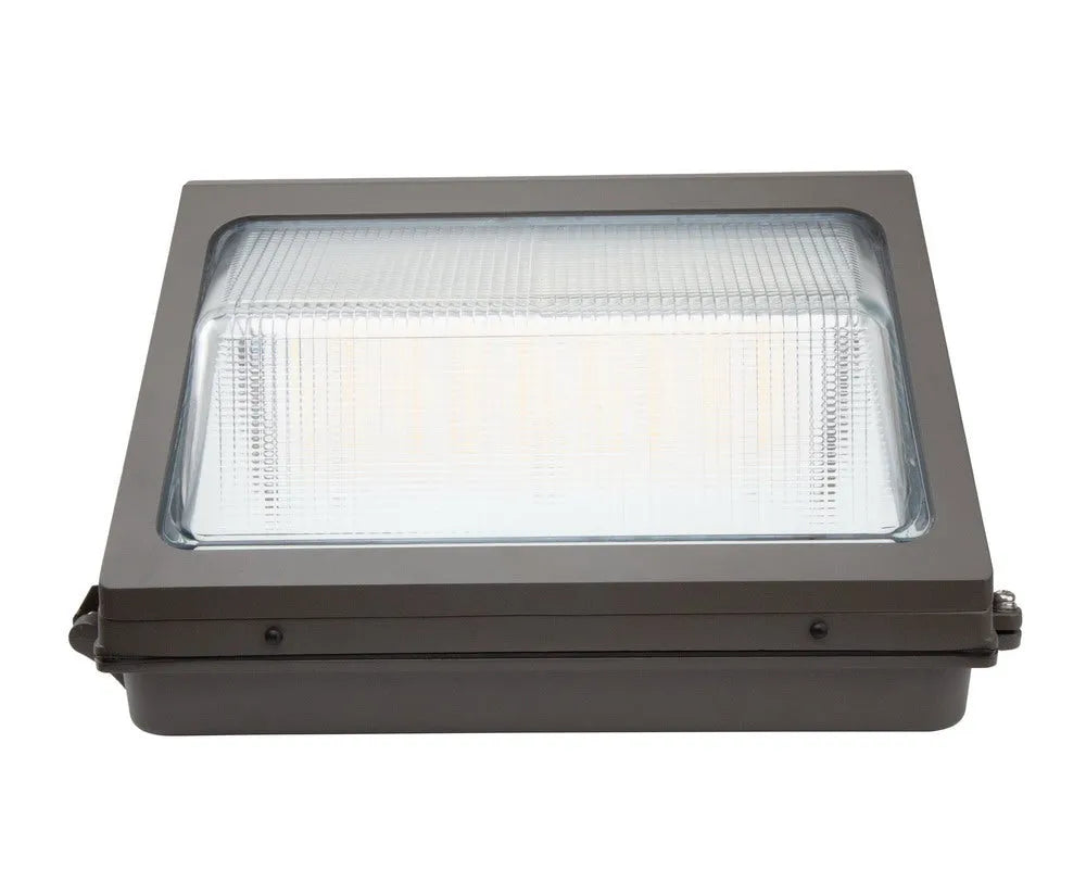 WallGuard Series LED traditional wall pack exterior fixture showing commercial housing design lens and sealed frame for perimeter lighting applications