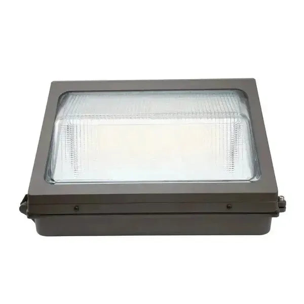 WallGuard Series LED traditional wall pack exterior fixture showing commercial housing design lens and sealed frame for perimeter lighting applications