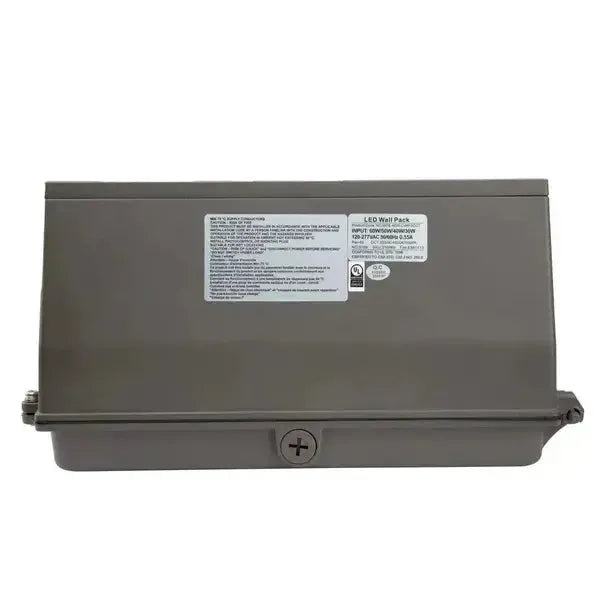 WallGuard Series LED traditional wall pack top down view showing fixture housing profile and mounting structure